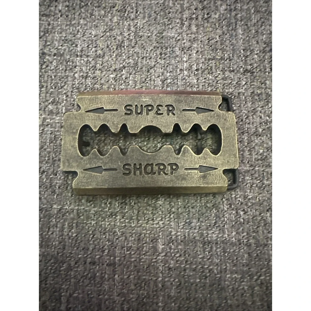 1980's Super Sharp Razor blade belt buckle